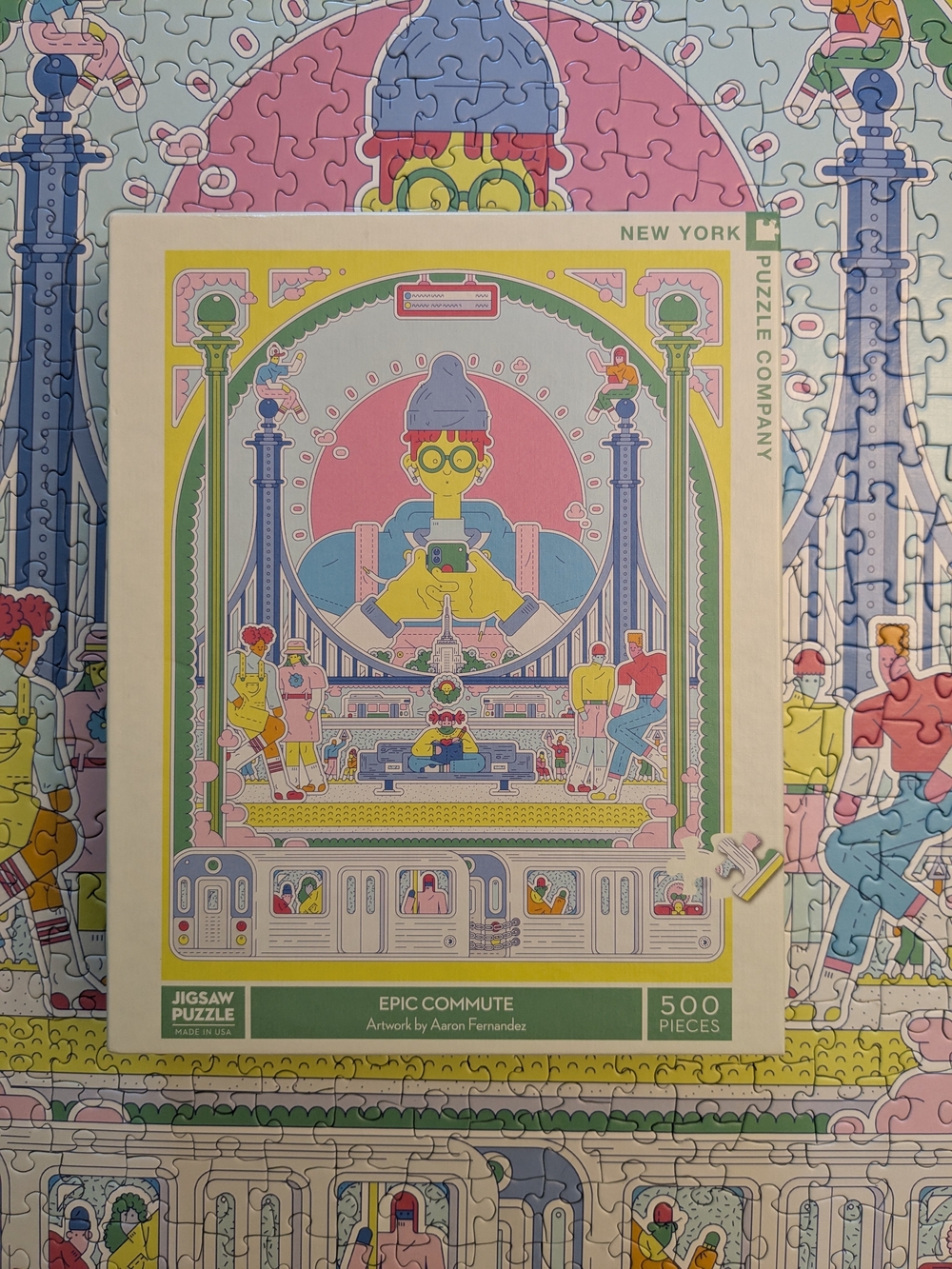 New York Puzzle Company 500 Piece Puzzle - Epic Commute HTF
